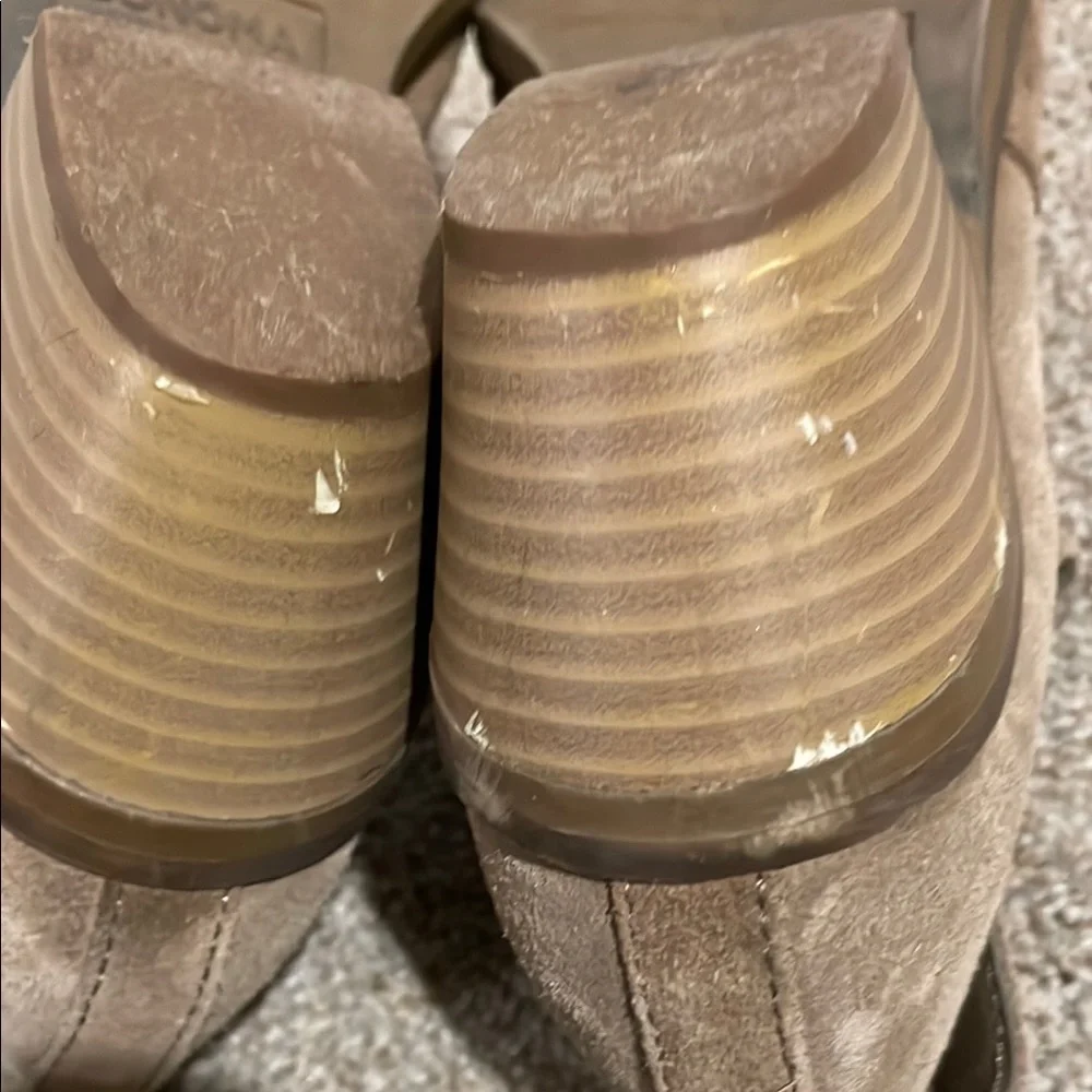 Sonoma Tan Ankle Booties with Decorative Buckle